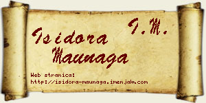 Isidora Maunaga vizit kartica